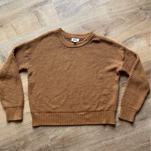 NWOT pact honeycomb sweater in camel
